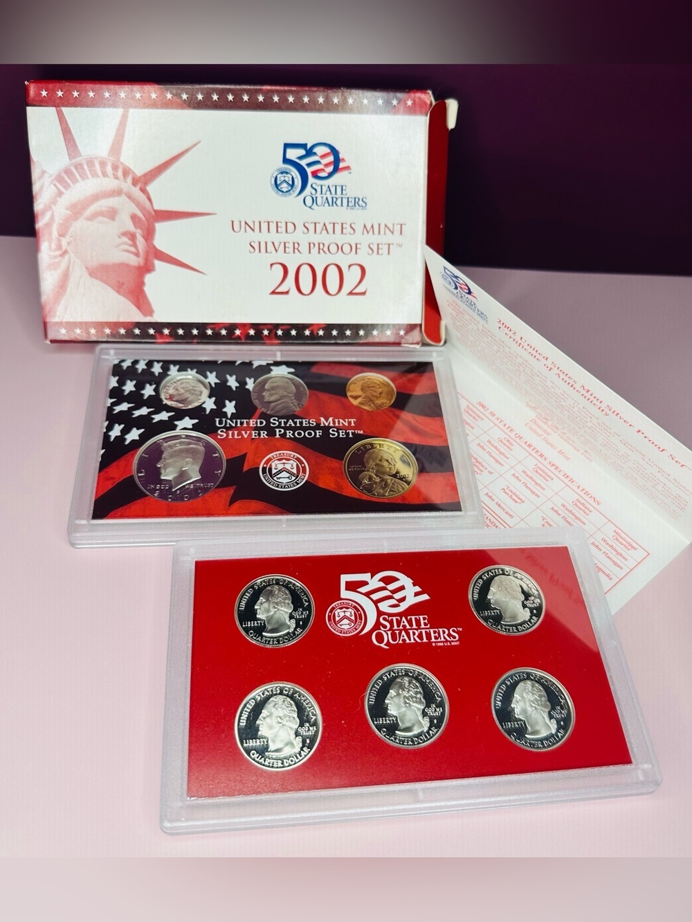2002 United States Mint Silver Proof Set in original packaging with COA